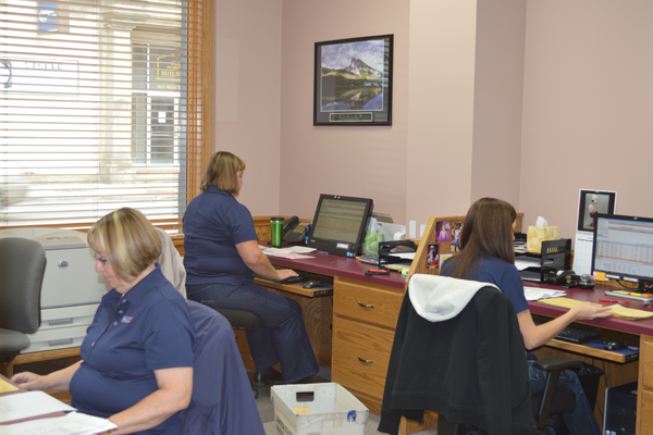 An office with women at desks